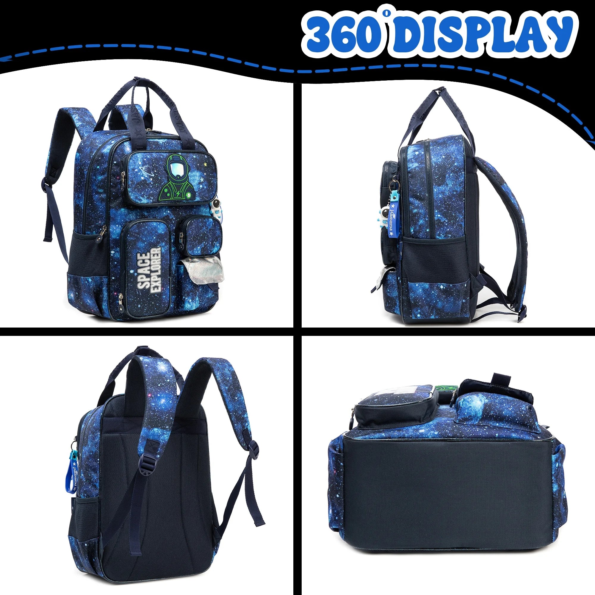Kids Backpack for School Boys Backpacks with Kids Lunch Box Bookbag with Pencil Case for Elementary School Student