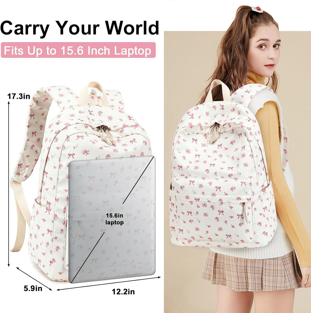 Backpack for Girls School Backpacks Bookbags for Elementary Middle School Women Laptop Backpacks (Conquette, L-17)
