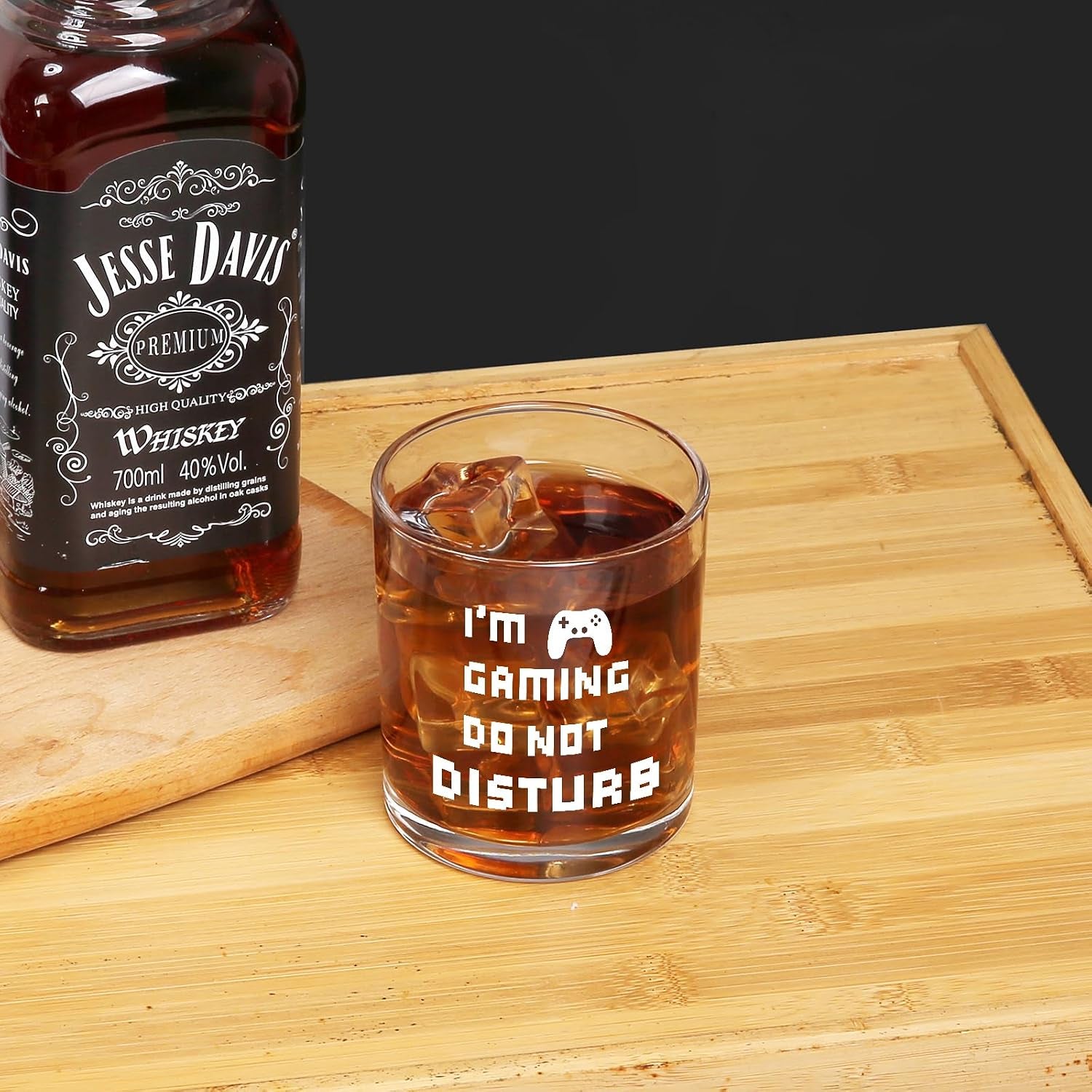Whiskey Glass 10Oz - "I'M Gaming, Do Not Disturb" - Ideal Gift for Gamer Brothers and Boyfriends for Birthdays and Christmas