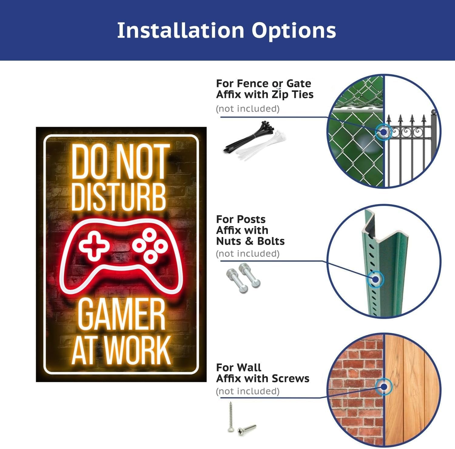 12x8 Inch Neon Aluminum Gaming Sign for Boys' Teen Rooms | Retro Merchandise, Video Game Novelties, Arcade Collectibles, Male Artwork, Hobby Accessories