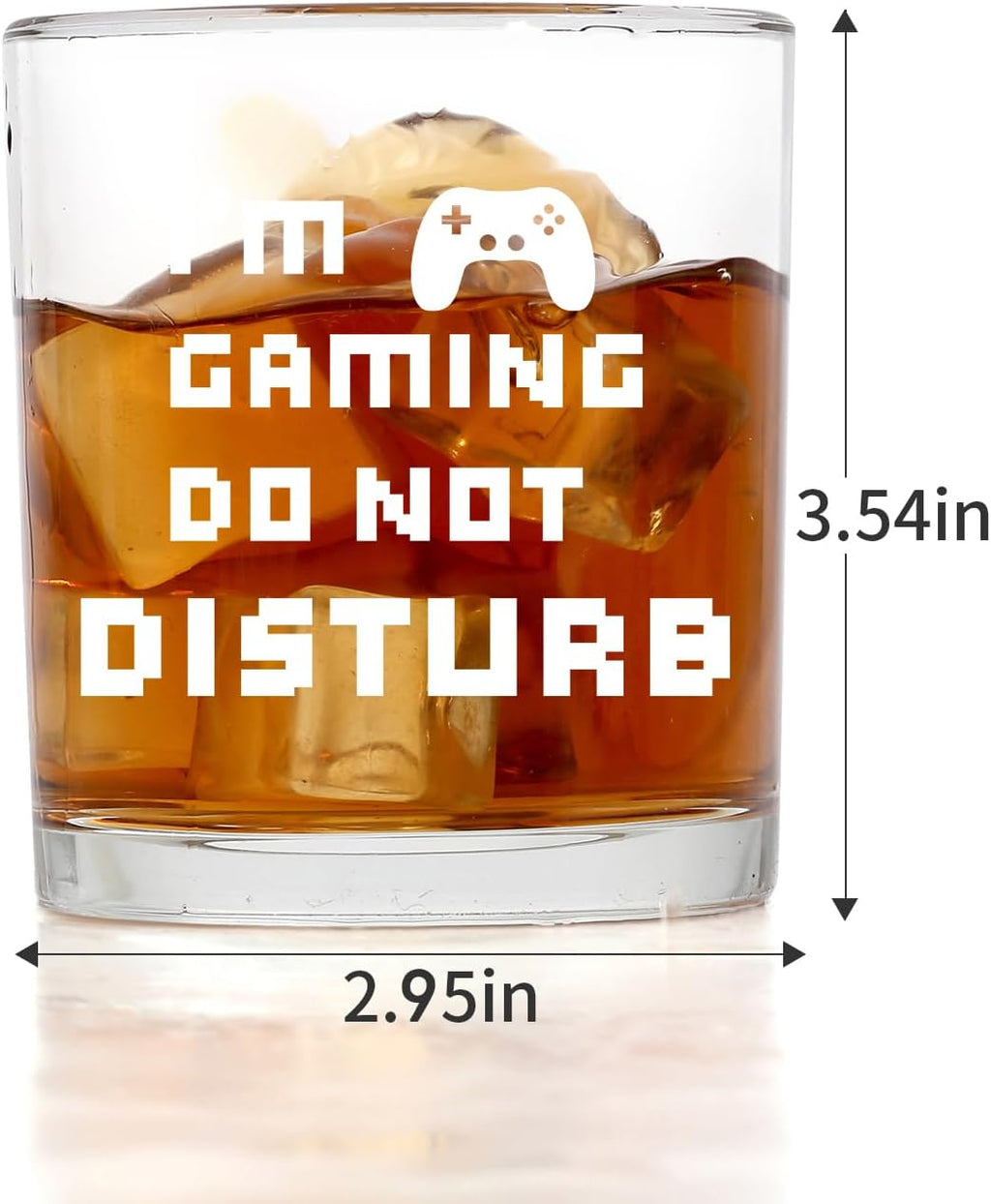 Whiskey Glass 10Oz - "I'M Gaming, Do Not Disturb" - Ideal Gift for Gamer Brothers and Boyfriends for Birthdays and Christmas