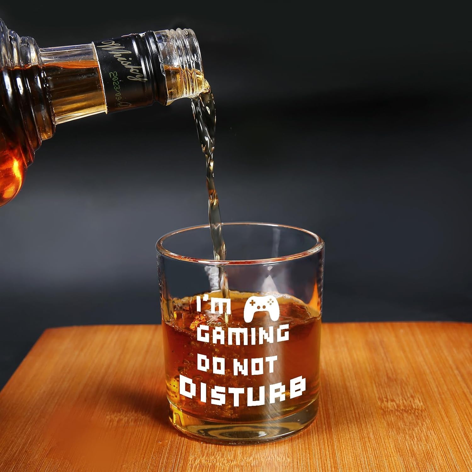 Whiskey Glass 10Oz - "I'M Gaming, Do Not Disturb" - Ideal Gift for Gamer Brothers and Boyfriends for Birthdays and Christmas