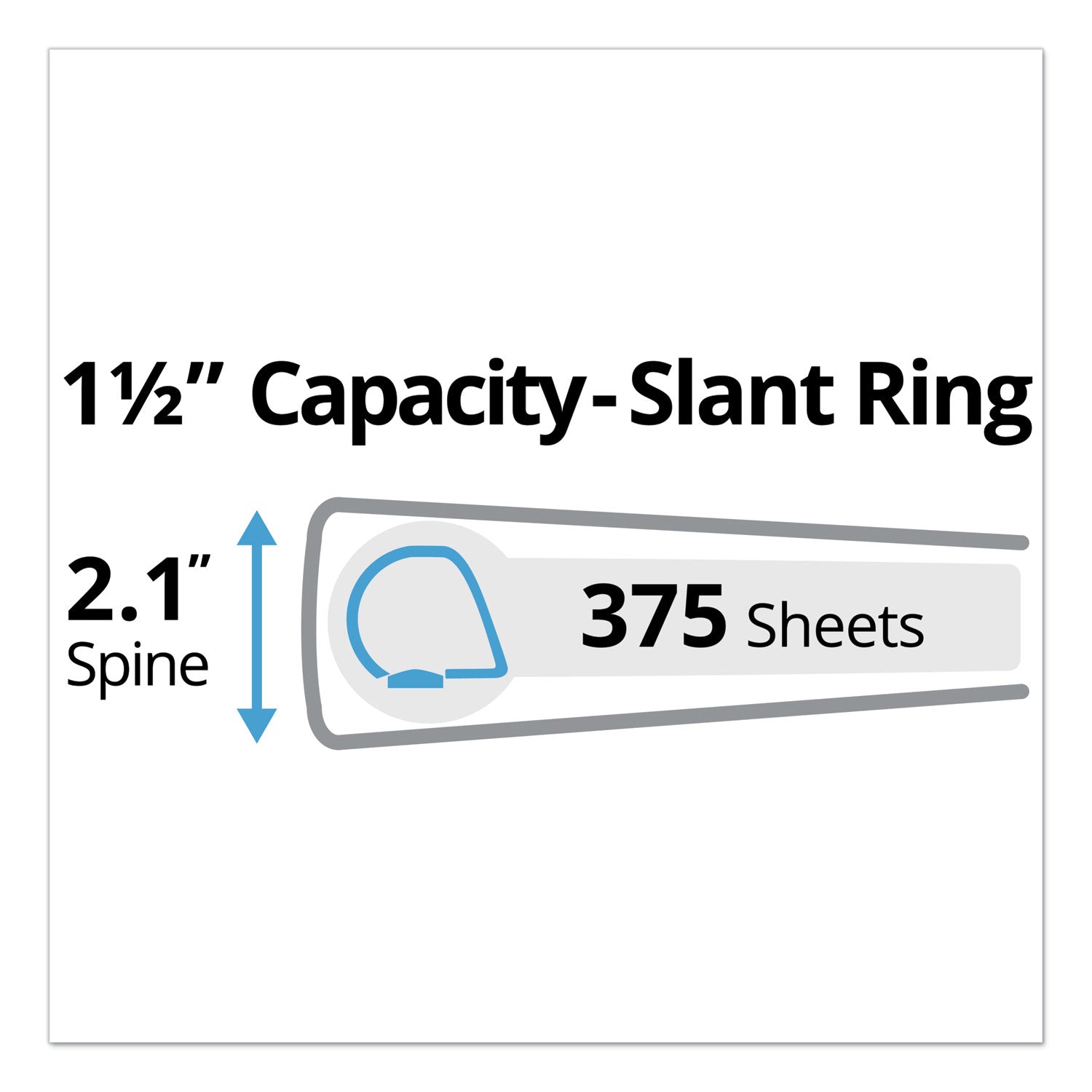 Avery Durable Non-View Binder with DuraHinge and Slant Rings, 3 Rings, 1.5" Capacity, 11 x 8.5, Red