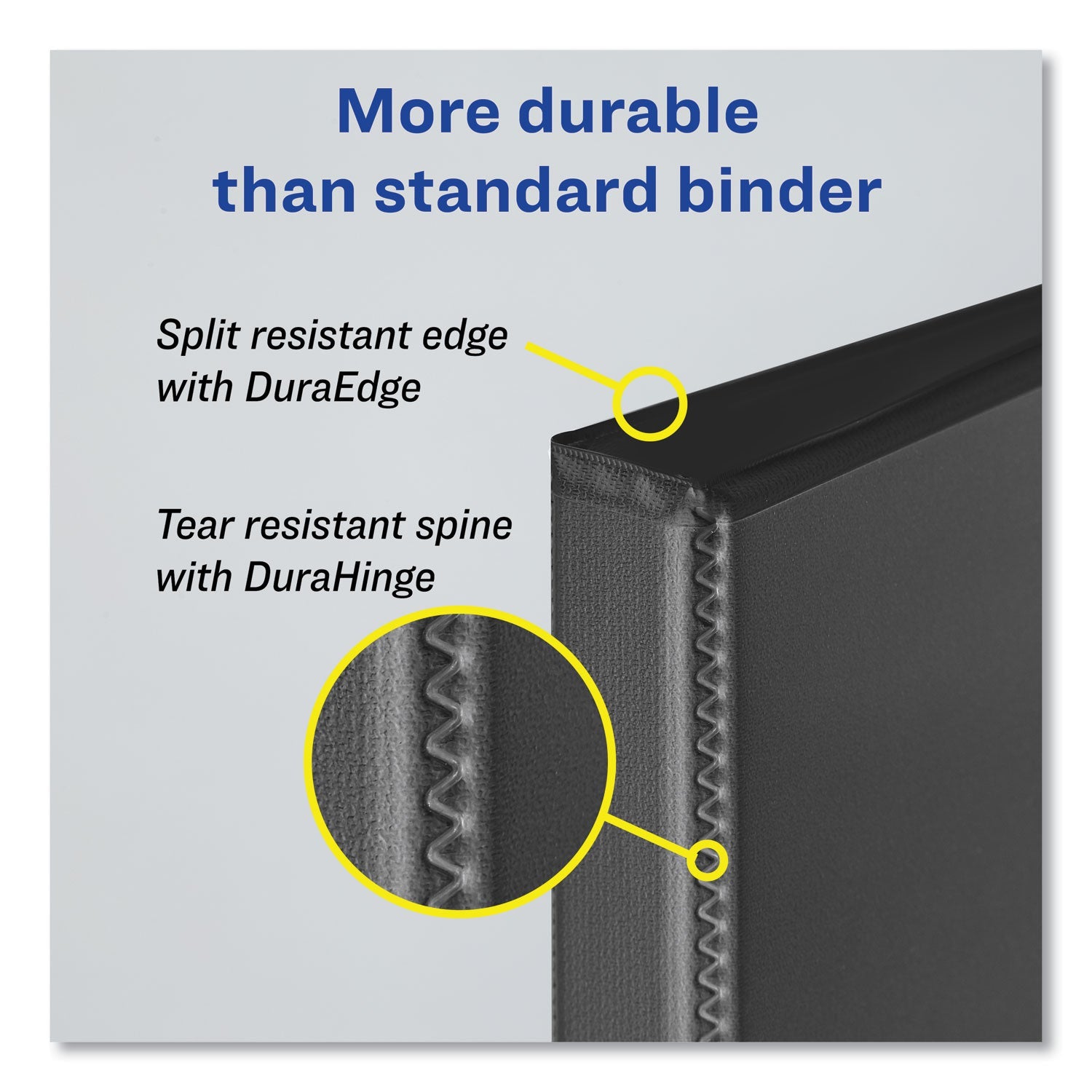 Avery Durable Non-View Binder with DuraHinge and Slant Rings, 3 Rings, 1.5" Capacity, 11 x 8.5, Red