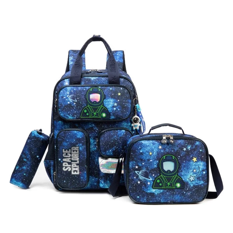 Kids Backpack for School Boys Backpacks with Kids Lunch Box Bookbag with Pencil Case for Elementary School Student