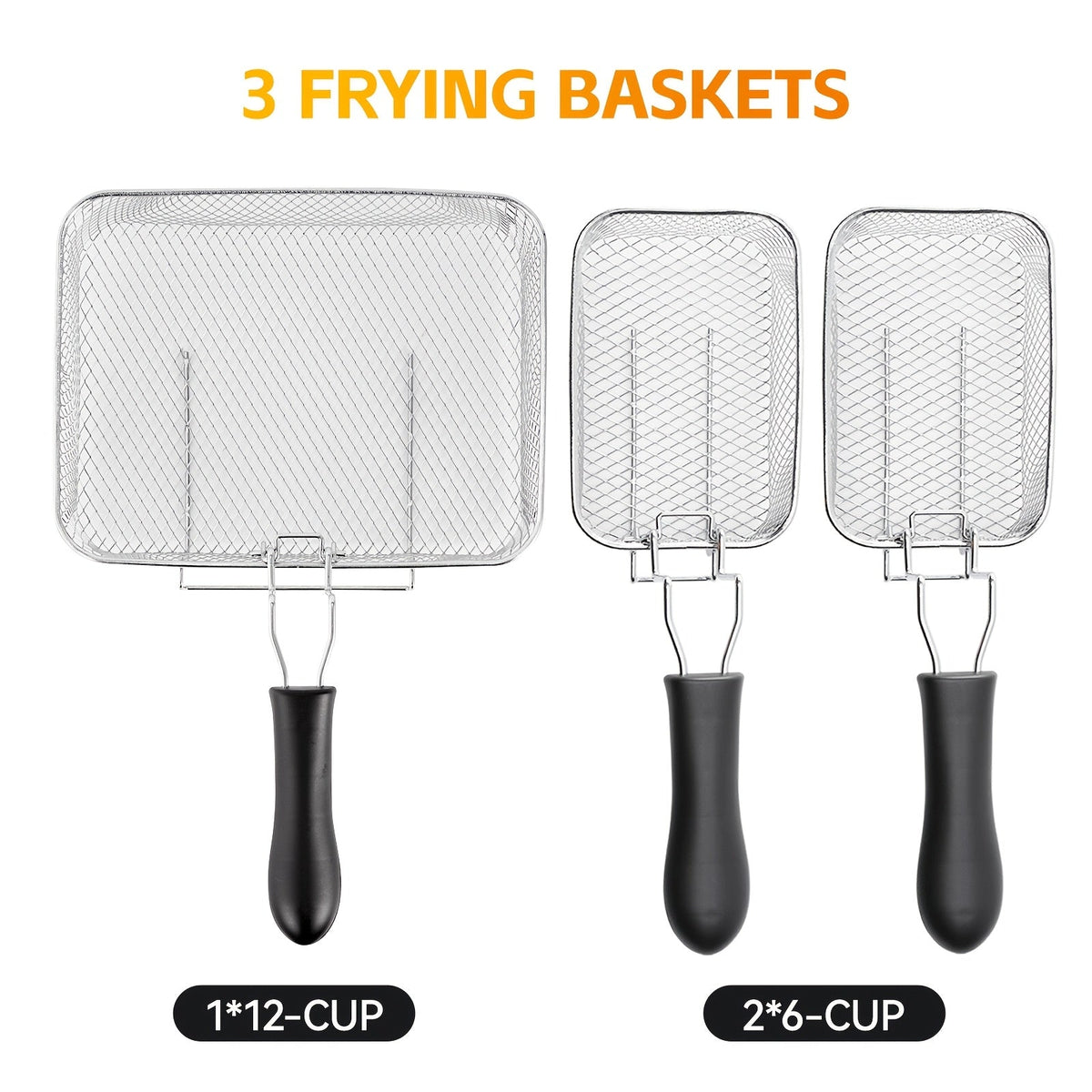 1700W Electric Deep Fryer 3L/5L Stainless Steel w Basket Timer Temperature