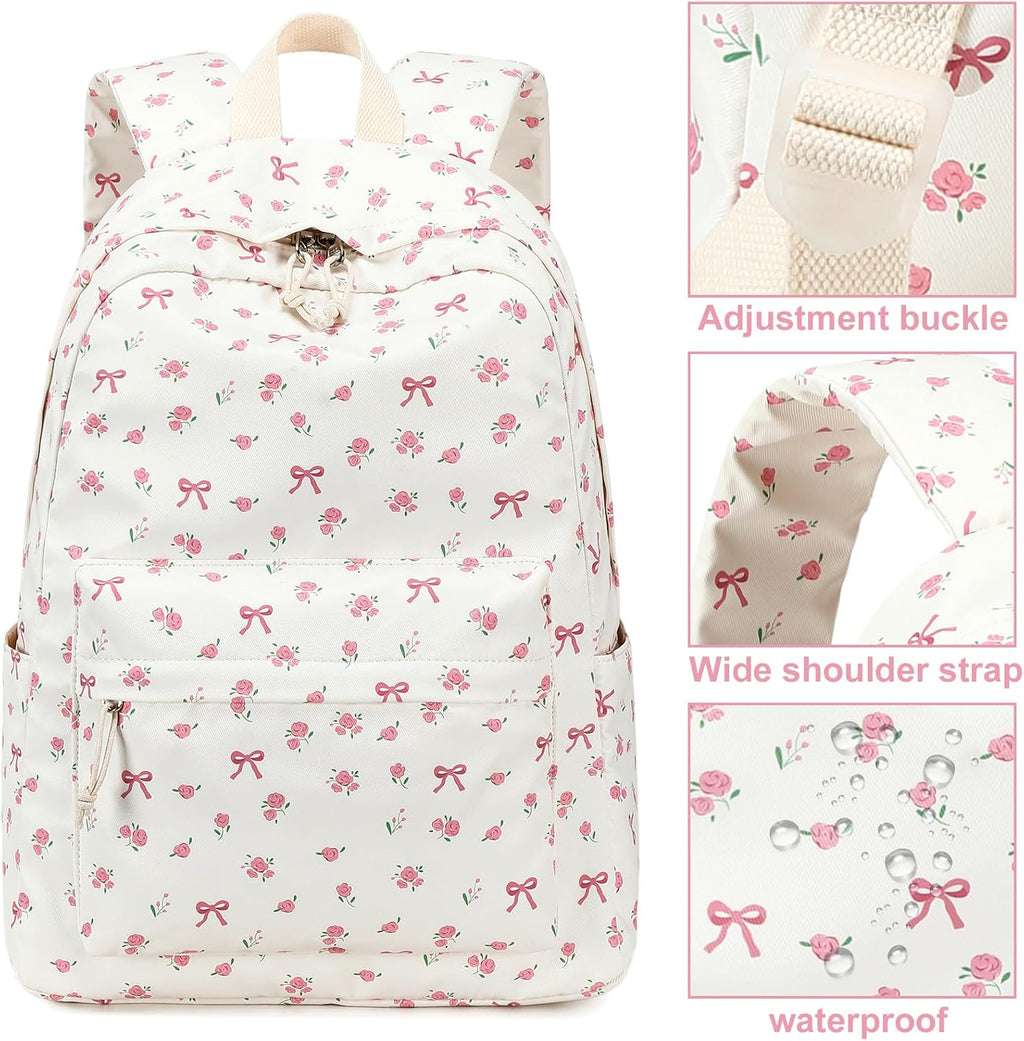 Backpack for Girls School Backpacks Bookbags for Elementary Middle School Women Laptop Backpacks (Conquette, L-17)