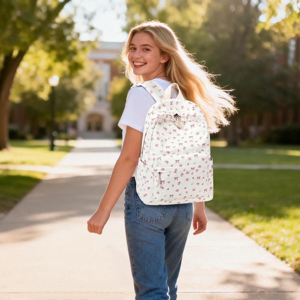 Backpack for Girls School Backpacks Bookbags for Elementary Middle School Women Laptop Backpacks (Conquette, L-17)