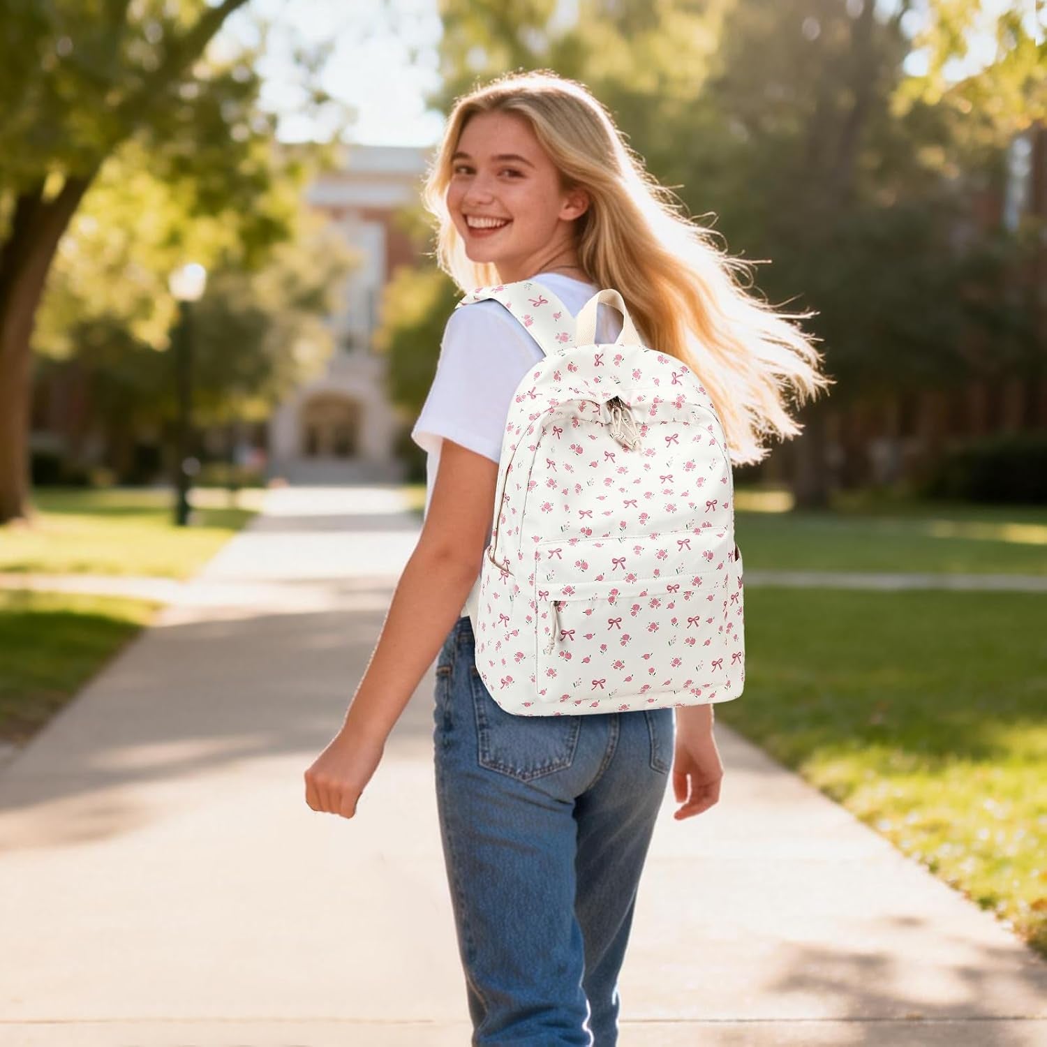 Backpack for Girls School Backpacks Bookbags for Elementary Middle School Women Laptop Backpacks (Conquette, L-17)