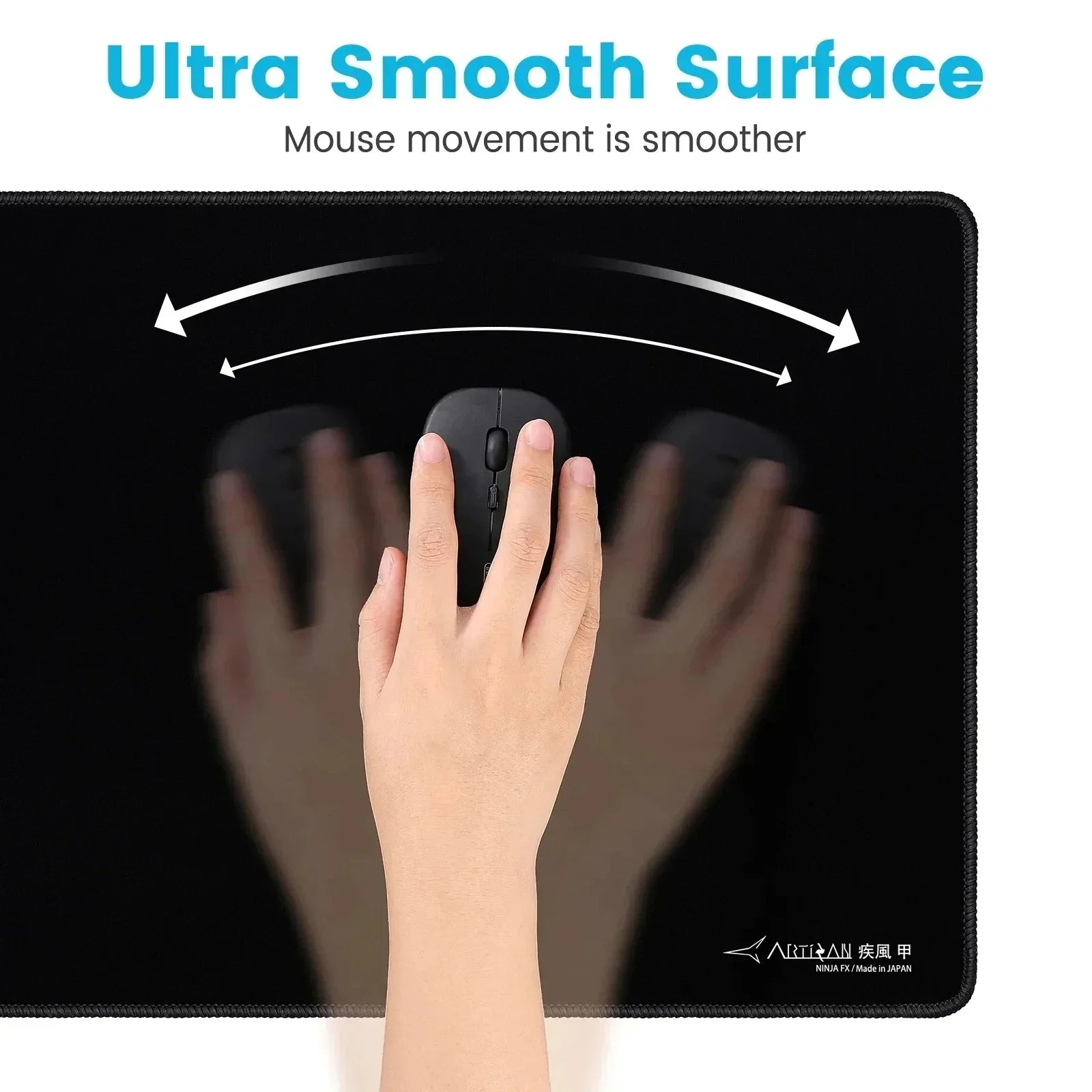 ARTISAN FX Non-Slip Gaming Mouse Pad with Stitched Edges and Waterproof Surface - Small Keyboard Gaming Mat